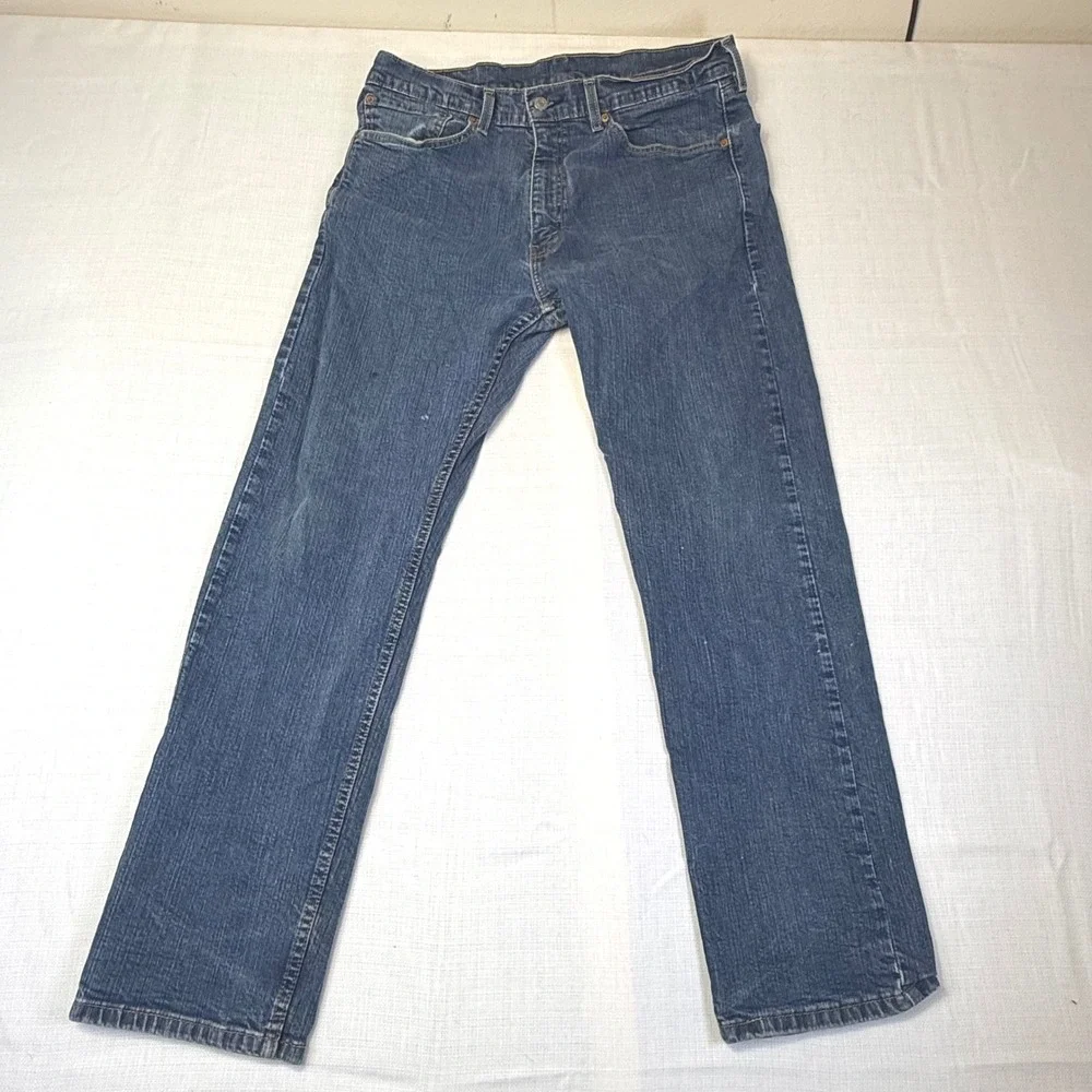 Levi Strauss Co 505 Mens W36 L30 Blue Denim Jeans Classic Fit‎ Straight Leg